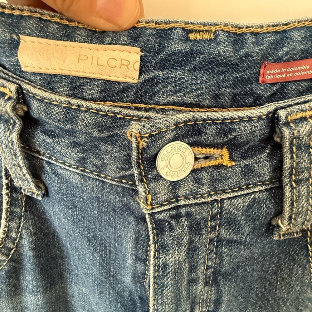 Anthropologie Joey High Rise Straight Jeans Sz 26 Blue Denim Baggy Jeans Pilcro - Picture 6 of 8